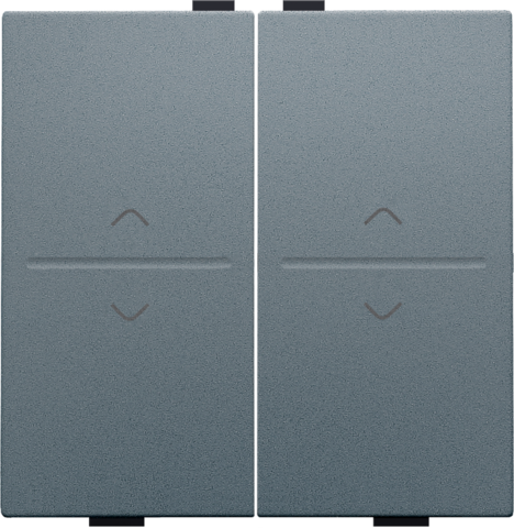 Touche dbl flèches pr interrupteur/bouton sans fil à 4 contacts blue grey coated Niko Home Control