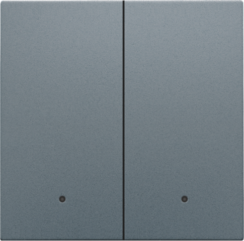 Set de finition interrupteur/bouton dbl électron., avec lentille blue grey coated Niko Home Control