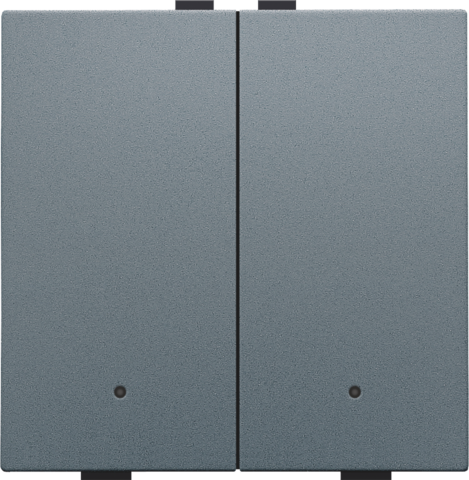 Bouton-poussoir double avec led et capteurs de confort blue grey coated Niko Home Control