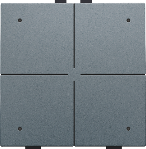 Bouton-poussoir quadruple avec led et capteurs de confort blue grey coated Niko Home Control