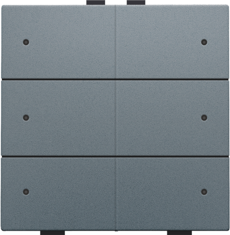 Bouton-poussoir sextuple avec led et capteurs de confort blue grey coated Niko Home Control