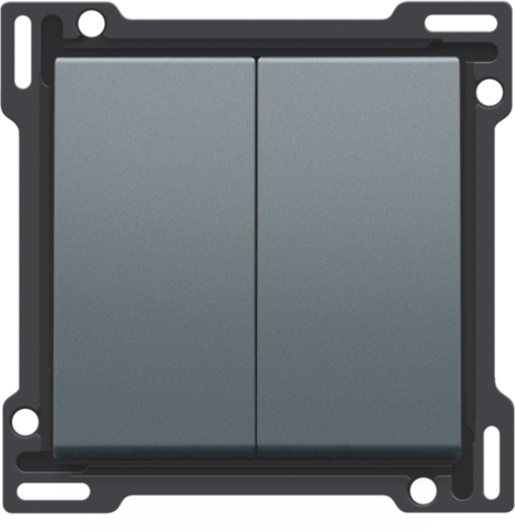 Set de finition interrupteur double allum./va-et-vient (double) blue grey coated