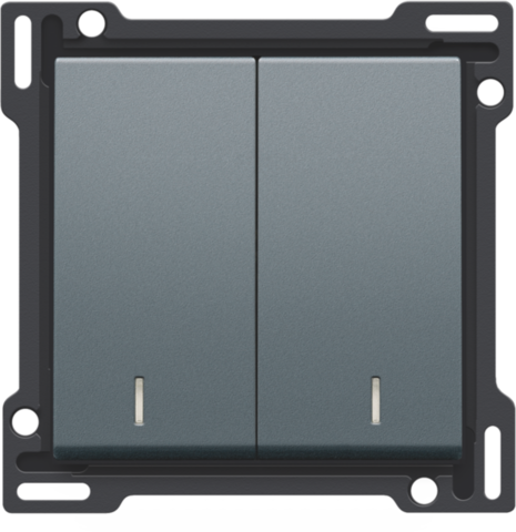 Set de finition interrupteur double allum./va-et-vient (double) blue grey coated