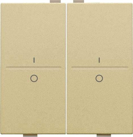Touche double i/0 pour interrupteur/bouton sans fil à 4 contacts gold coated Niko Home Control