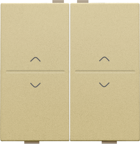 Touche dbl flèches pr interrupteur/bouton sans fil à 4 contacts gold coated Niko Home Control
