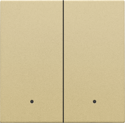 Set de finition interrupteur/bouton dbl électron., avec lentille gold coated Niko Home Control