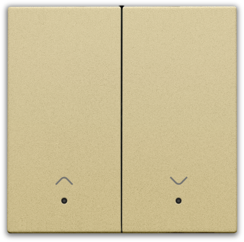 Set de finition interrupteur volets électron. dbl, avec lentille gold coated Niko Home Control