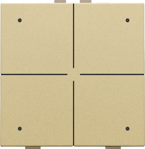 Bouton-poussoir quadruple avec led et capteurs de confort gold coated Niko Home Control