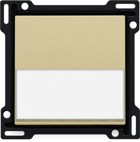 Set de finition avec étiquette pour interrupteur/bouton simple gold coated