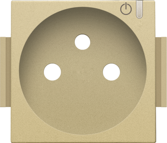 Set de finition prise conn., touche de commande, broche de terre gold coated Niko Home Control