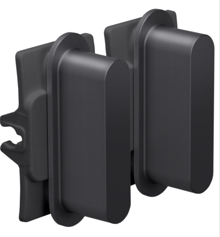 Ensemble niko rocker pour des fonctions d'interrupteur double alu black brushed Niko Rocker