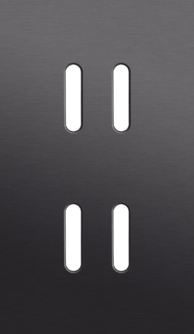 Plaque dbl v60pr 2 commut dbl ,niko rocker niko rocker alu black brushed Niko Rocker