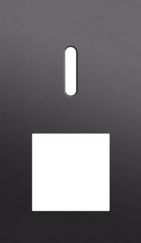 Plaque dbl v60 pr commut smpl + fct,niko rocker alu black brushed Niko Rocker