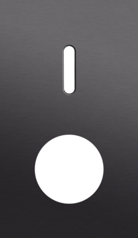 Plaque dbl v60 pr commut smpl + prise,niko rocker alu black brushed Niko Rocker