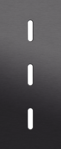 Plaque triple v60 pr 3 commut smpl,niko rocker alu black brushed Niko Rocker