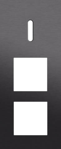 Plaque trpl v60 pr commut smpl + 2 fct,niko rocker alu black brushed Niko Rocker