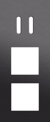 Plaque trpl v60 pr commut dbl + 2 fct,niko rocker alu black brushed Niko Rocker