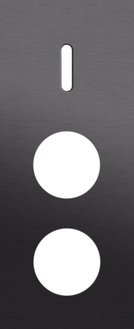 Plaque trpl v60 pr commut smpl + 2 prises,niko rocker alu black brushed Niko Rocker