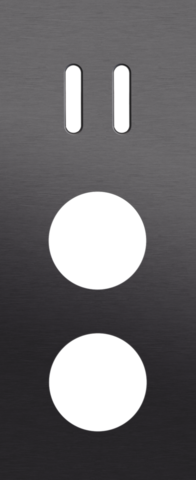 Plaque trpl v60 pr commut dbl + 2 prises,niko rocker alu black brushed Niko Rocker