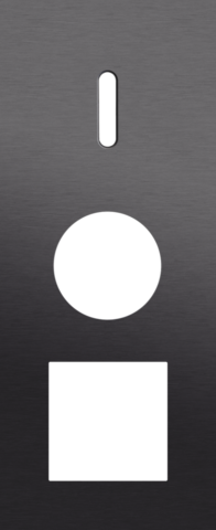 Plaque trpl v60 pr commut smpl + prise + fct,niko rocker alu black brushed Niko Rocker