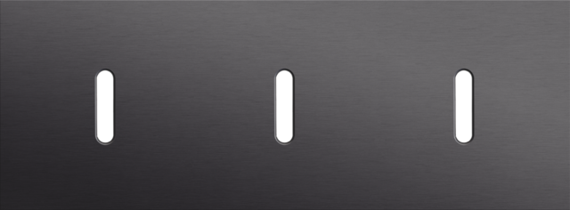 Plaque trpl h71 pr 3 commut smpl,niko rocker alu black brushed Niko Rocker