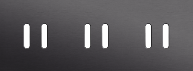 Plaque triple h71 pr 3 commut dbl,niko rocker alu black brushed Niko Rocker