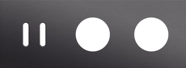 Plaque triple h71 pr 1 commut dbl + 2 prises,niko rocker alu black brushed Niko Rocker