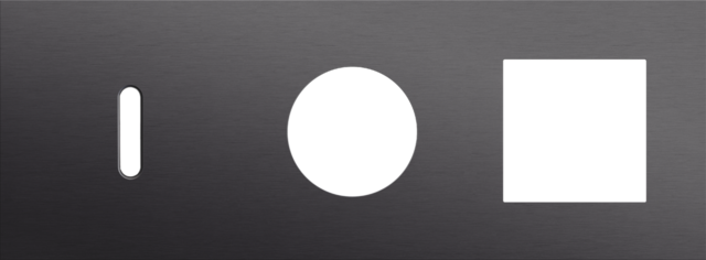 Plaque trpl h71 pr commut smpl + prise + fct,niko rocker alu black brushed Niko Rocker