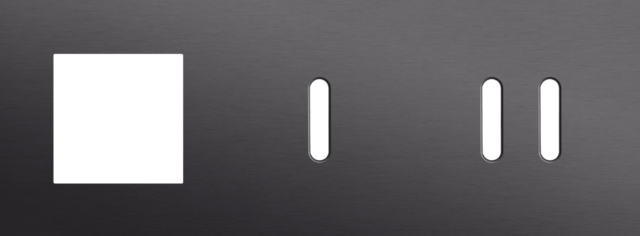 Plaque trpl h71 pr fct + commut smpl + commut dbl,niko rocker alu black brushed Niko Rocker