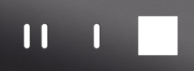 Plaque trpl h71 pr commut dbl + commut smpl + fct,niko rocker alu black brushed Niko Rocker