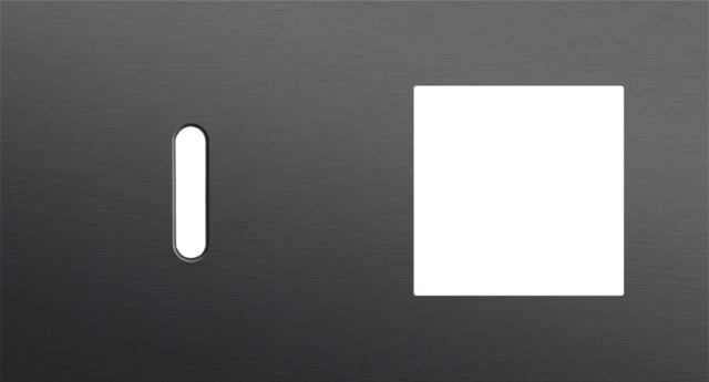 Plaque dbl h71 pr commut smpl + fct,niko rocker alu black brushed Niko Rocker