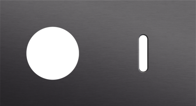 Plaque dbl h71 pr 1 prise + 1 commut smpl,niko rocker alu black brushed Niko Rocker