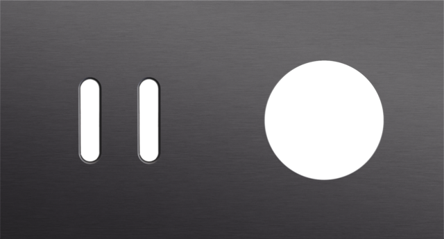 Plaque dbl h71 pr 1 commut dbl + 1 prise,niko rocker alu black brushed Niko Rocker