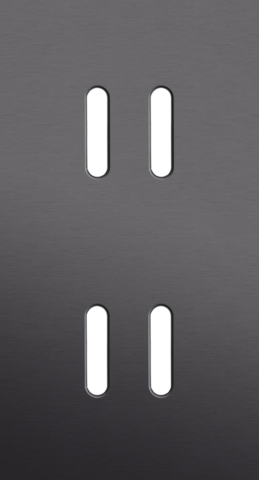 Plaque dbl v71pr 2 commut dbl ,niko rocker niko rocker alu black brushed Niko Rocker