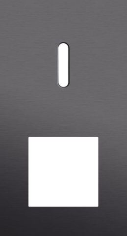 Plaque dbl v71 pr commut smpl + fct,niko rocker alu black brushed Niko Rocker