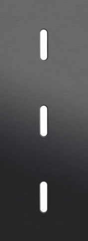 Plaque triple v71 pr 3 commut smpl,niko rocker alu black brushed Niko Rocker