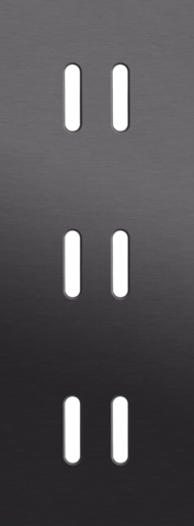 Plaque triple v71 pr 3 commut dbl,niko rocker alu black brushed Niko Rocker