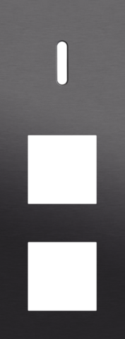 Plaque trpl v71 pr commut smpl + 2 fct,niko rocker alu black brushed Niko Rocker