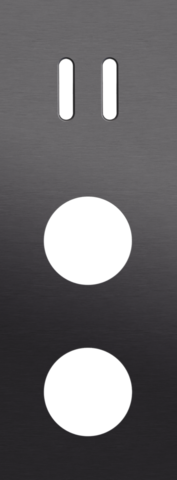 Plaque trpl v71 pr commut dbl + 2 prises,niko rocker alu black brushed Niko Rocker