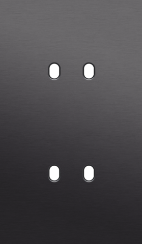 Plaque dbl v60pr 2 commut dbl ,niko toggle niko toggle alu black brushed Niko Toggle