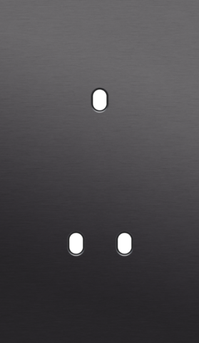 Plaque dbl v60 pr 1 commut smpl + 1 commut dbl,niko toggle alu black brushed Niko Toggle