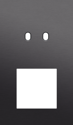 Plaque dbl v60 pr commut dbl + fct,niko toggle alu black brushed Niko Toggle