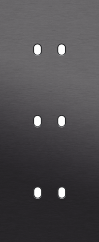 Plaque triple v60 pr 3 commut dbl,niko toggle alu black brushed Niko Toggle