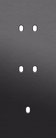 Plaque trpl v60 pr 2 commut dbl + commut smpl,niko toggle alu black brushed Niko Toggle