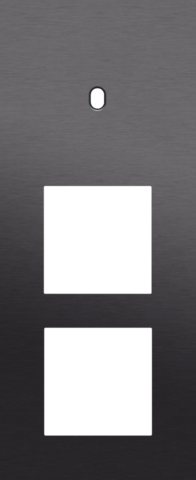 Plaque trpl v60 pr commut smpl + fct,niko toggle alu black brushed Niko Toggle