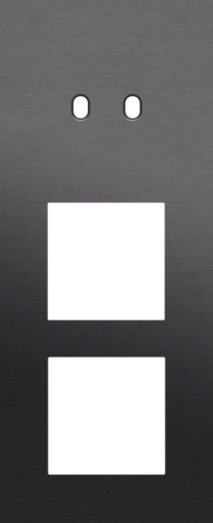 Plaque trpl v60 pr commut dbl + fct,niko toggle alu black brushed Niko Toggle