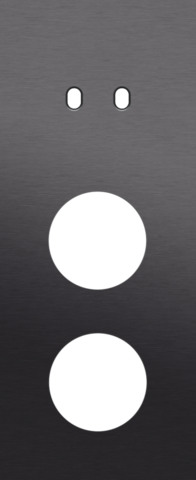 Plaque trpl v60 pr commut dbl + 2 prises,niko toggle alu black brushed Niko Toggle