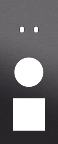 Plaque trpl v60 pr commut dbl + prise,niko toggle alu black brushed Niko Toggle