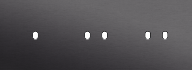 Plaque trpl h71 pr commut smpl + 2 commut dbl,niko toggle alu black brushed Niko Toggle