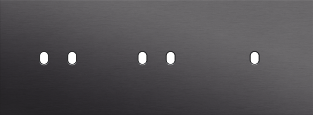 Plaque trpl h71 pr 2 commut dbl + commut smpl,niko toggle alu black brushed Niko Toggle